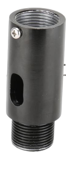 HB08_210W_D33H80_RAL9011_3/4_tube adapter(with threading holes, qualifying in the middle)